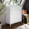 COMODA 4 CAJONES 95X77X40CM BLANCO ARTIK MOMI