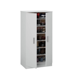 ZAPATERO ARMARIO 2P 6 BALDAS 108X55X36CM BLANCO MOMI