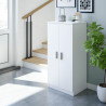 ZAPATERO ARMARIO 2P 6 BALDAS 108X55X36CM BLANCO MOMI