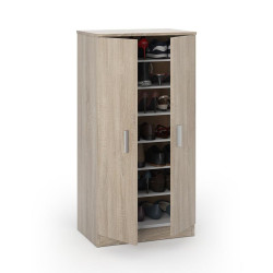 ZAPATERO ARMARIO 2P 6 BALDAS 108X55X36CM ROBLE CANADIAN MOMI
