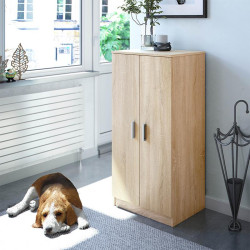 ZAPATERO ARMARIO 2P 6 BALDAS 108X55X36CM ROBLE CANADIAN MOMI
