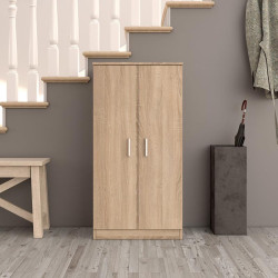 ZAPATERO ARMARIO 2P 6 BALDAS 108X55X36CM ROBLE CANADIAN MOMI