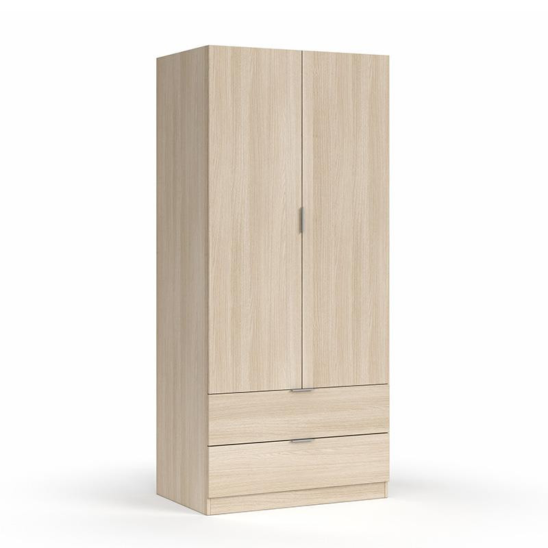 ARMARIO 2P2CAJONES 180X81X52CM ROBLE MOMI