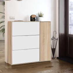 ZAPATERO 3P ABATIBLES 1P 115X106X22CM R CANADIAN BLANCO MOMI
