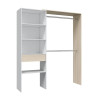 VESTIDOR ARMARIO CON ESTANTERIA 187X158X40CM BLANCO ROBLE MOMI