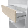 VESTIDOR ARMARIO CON ESTANTERIA 187X158X40CM BLANCO ROBLE MOMI