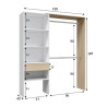 VESTIDOR ARMARIO CON ESTANTERIA 187X158X40CM BLANCO ROBLE MOMI