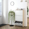 ZAPATERO 3P ABATIBLES 113X60X22CM ROBLE BBRILLO MOMI