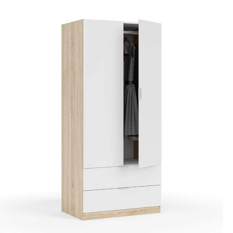 ARMARIO 2P 2CAJONES 180X81X52CM RCANADIAN BL ARTIK MOMI