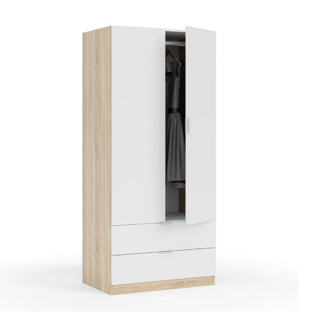 ARMARIO 2P 2CAJONES 180X81X52CM RCANADIAN BL ARTIK MOMI