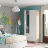 ARMARIO 2P 2CAJONES 180X81X52CM RCANADIAN BL ARTIK MOMI