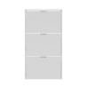 ZAPATERO 3P ABATIBLES 113X60X22CM BLANCO BRILLO MOMI