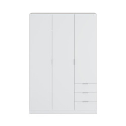 ARMARIO 3P 3CAJONES 180X121X52CM BLANCO MOMI