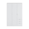 ARMARIO 3P 3CAJONES 180X121X52CM BLANCO MOMI