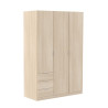 ARMARIO 3P 3CAJONES 180X121X52CM ROBLE MOMI