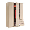 ARMARIO 3P 3CAJONES 180X121X52CM ROBLE MOMI