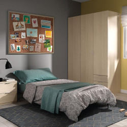 ARMARIO 3P 3CAJONES 180X121X52CM ROBLE MOMI