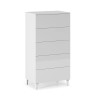 COMODA 5 CAJONES 117X61X40CM BLANCO BRILLO MOMI