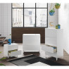 COMODA 5 CAJONES 117X61X40CM BLANCO BRILLO MOMI