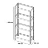 ESTANTERIA GALVANIZADA 150X70X30CM 100 KGS AIRMEC