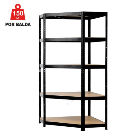 ESTANTERIA METALICA ESQUINERO 180X70X70X40CM 150KGS AIRMEC